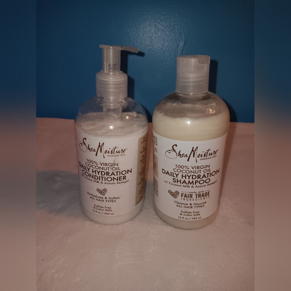 Shea Moisture Daily Hydration Shampoo Conditioner Set NWOT 13oz